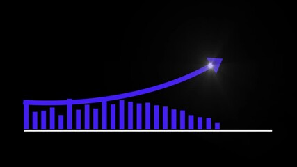 Business growth graph concept in allusive graph chart showing marketing sales profit increasing to future target . Excellent financial status of corporate business. accounting, leadership, logistics,  - Powered by Adobe