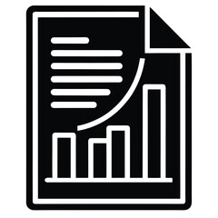 financial report icon vector on white background