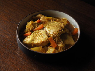 GAENG SOM, Thai spicy sour curry, with king mackerel fish
