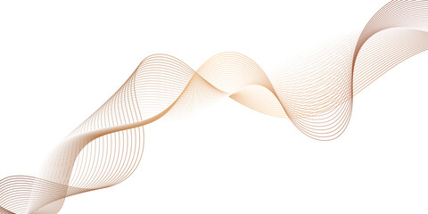 abstract dynamic golden line art image that curves and flows across a clean white backdrop, elegant  design with a sense of movement and fluidity,  wavy lines rendered against a clean white backdrop.