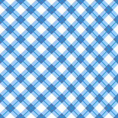 Blue plaid pattern, which is a textile design featuring intersecting vertical and horizontal stripes of varying widths and colors.