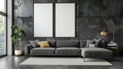 modern interior design illustration concept