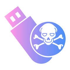 cyber threat Gradient icon