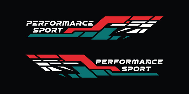 Racing decal stripe vector collection with stylish speed lines and sports stripes, perfect for car tuning, vehicle wraps, and motorcycle customization