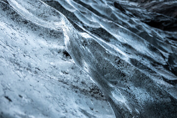 Close up of ice texture. Abstract background for design. Toned.