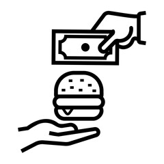 food courts Line Icon