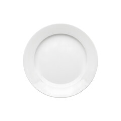 Elegant Empty Round White Plate with Smooth Glossy Surface