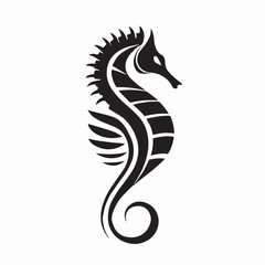 Exotic Seahorse Simple Logo Vector isolated on white background