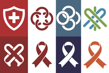 Modern healthcare icons set for medical and wellness designs