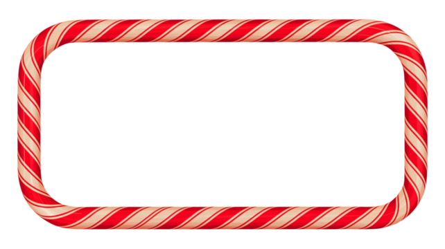 Festive candy cane border brings holiday cheer to your designs