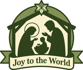 Joyful christmas message with religious imagery and festive colors