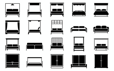 furniture icons set