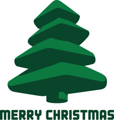 Festive christmas tree with ornaments and wishes