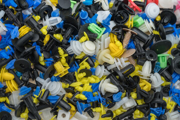 Mixed Auto Car Retainer Fastener Rivets Push Clips Set, Nylon Bumper Fender Trim Panel Shield Engine Rivets