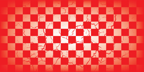 Red and white lattice vector illustration alternating into square shape medium size. eps 10