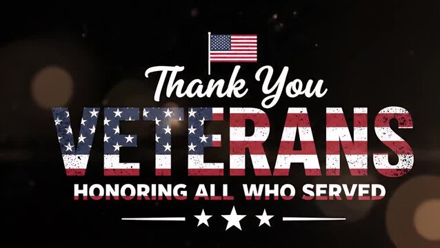 Patriotic Veterans Day tribute graphic honoring all who served
