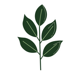 Layered dark green leaves with subtle shadows, perfect for modern, elegant, or spa-themed interior designs.