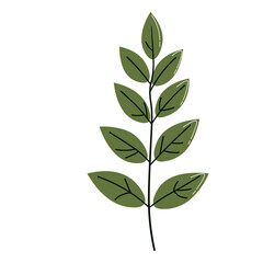 Deep green leaf group with subtle shadows, ideal for luxury, dramatic, or jungle-themed interior and layout designs.