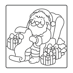 Happy Christmas Coloring Pages, Bold and Easy Cozy Winter Coloring Pages, Christmas Coloring Book Pages, Kids, Adults, Teens, Black and white Drawing, Line Art, Vector Illustration, bold and easy,