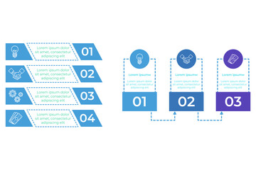 Infographic set displaying key steps in clear format. Numbered segments, icons, and brief descriptions making complex information easy to understand