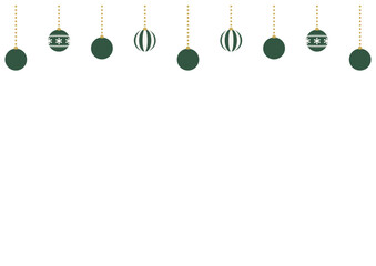緑の吊るされたオーナメントのフレーム風素材