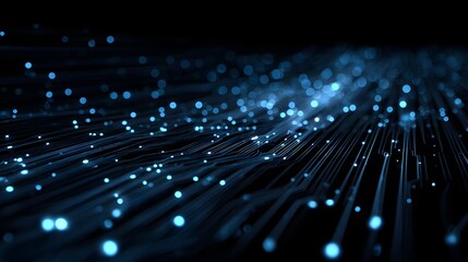 blue digital circuit lines glowing and moving dynamically, technology motion background, 4K,