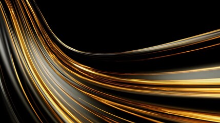 luxury black background with floating golden streaks, elegant loop animation, 4K HDR,