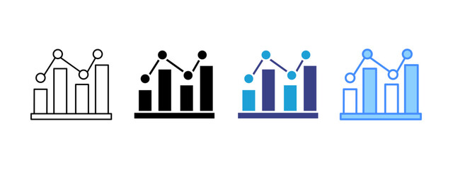 Curve icon set multiple style collection