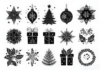 Christmas design elements, vector set