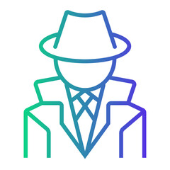 investigation Line Gradient Icon