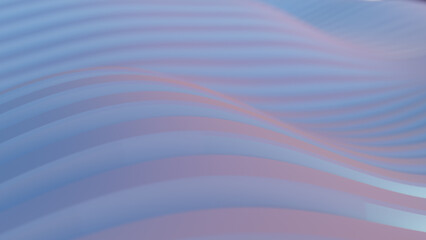 Obraz premium Abstract Pastel Background with Soft Wavy Lines. Gentle Blue and Pink Fluid Curves. 3d rendering