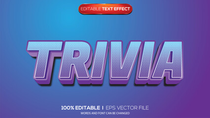 3d text effect trivia theme