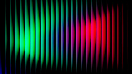 Glass stripes neon effect abstract red vertical lines dark background. futuristic neon wave pattern, modern digital energy texture design, minimal tech motion wallpaper illustration