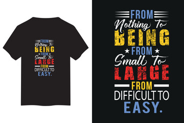 Black t shirt mockup featuring motivational typography design with inspiring message