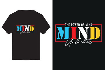 Black t shirt design featuring bold typography and a motivational message