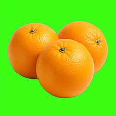  Whole Orange on Green Background - Perfect for Design & Ads

