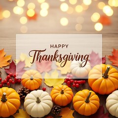 Naklejka premium Happy Thanksgiving Day! 2025 ThaknsGiving | 27 November