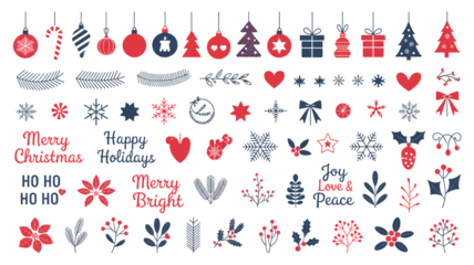 Festive Christmas and holiday design elements for joyful celebrations