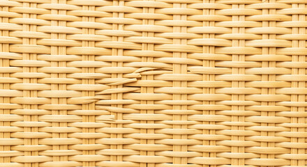 Obraz premium Natural rattan texture background - Close-up view of woven material for design, versatile surface