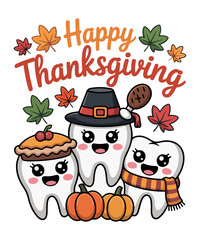 Happy Thanksgiving Turkey Trio Shirt SVG