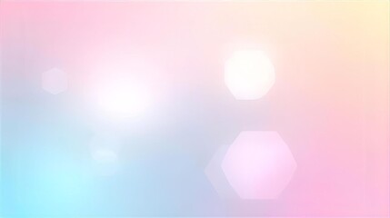Pastel Gradient Abstract Background With Soft Lights and Hexagon Shapes for Design