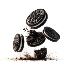 sandwich cookies with cream on white background.PNG