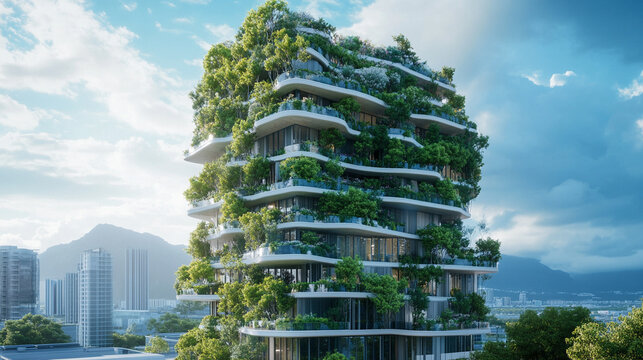A conceptual visual blending nature and technology representing sustainability and environmental balance with glowing green energy light symbolizing renewal growth and harmony between human innovation