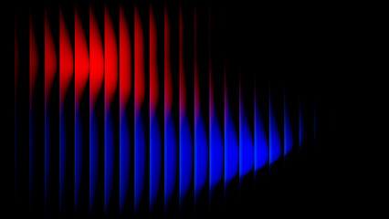 Luminous Blue Cybernetic Wave Holographic Gradient with Glowing Vertical Lines, Futuristic Digital Energy Texture