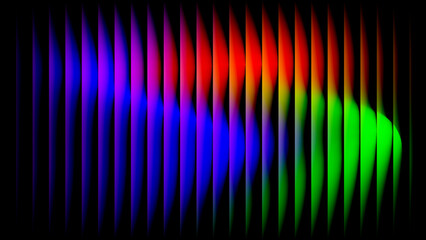 Luminous Blue Cybernetic Wave Holographic Gradient with Glowing Vertical Lines, Futuristic Digital Energy Texture