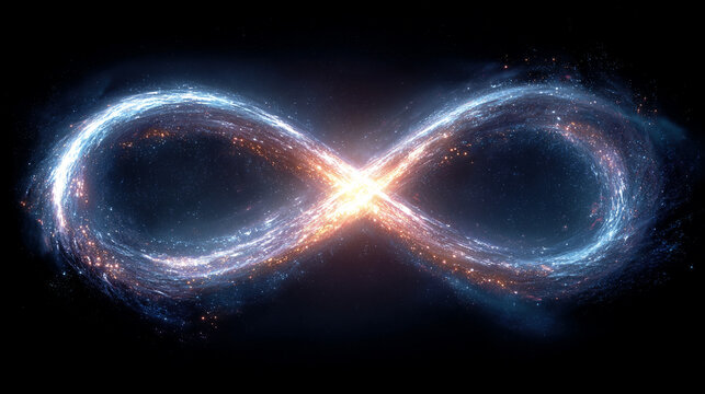 Abstract visualization of cosmic order and infinity, symbolizing harmony, balance, universal connection, and the eternal flow of energy across space and time.
