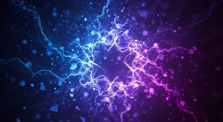 Mystical energy field with glowing particles and radiant light effects abstract