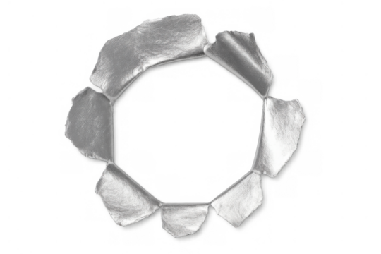 White masking tape circle creating a handmade ripped paper frame or border with sticky texture