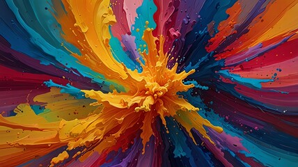 abstract colorful background with splashes