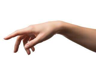 Caucasian Female Hand Pointing or Touching Screen